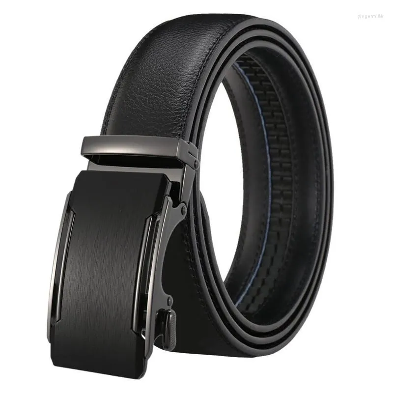 أحزمة Lannyqveen Brand Fashion Cow Leather Belt for Men Men Automatic Alloy Buckle Qualit