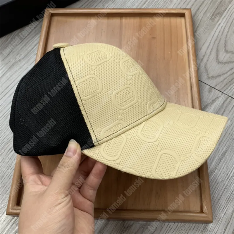 Été Designer Net Casquette De Baseball Ventiler Luxe Ball Cap Mode Femme Chapeaux Pour Hommes En Cuir Classique Lettres Équipée Chapeau Bob Gorras