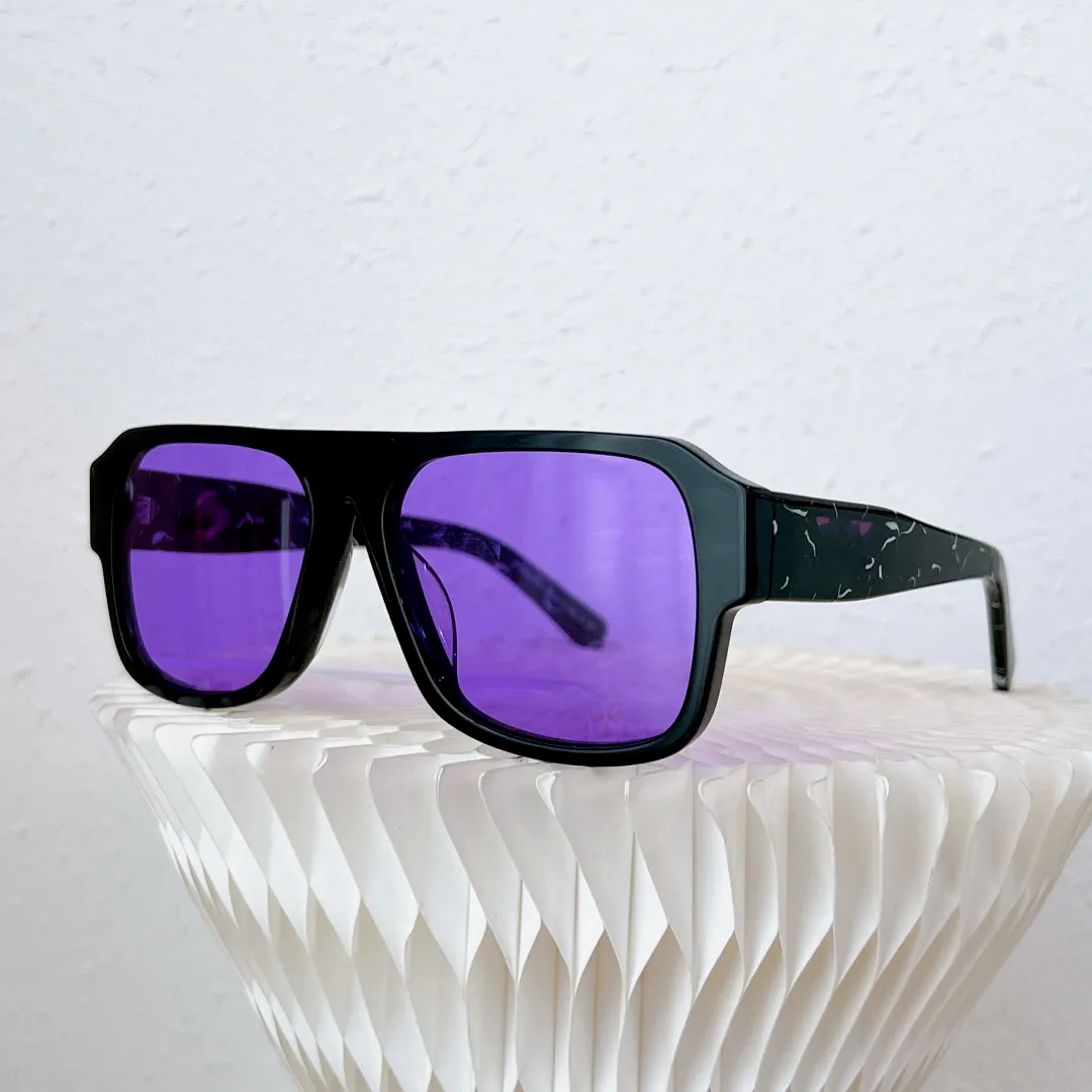 Übergroße Herren-Sonnenbrille mit geometrischem Design, modische lila Gläser, GRÖSSE 56 16 140, Damen-Sonnenbrille, praktische, vielseitige Lünette