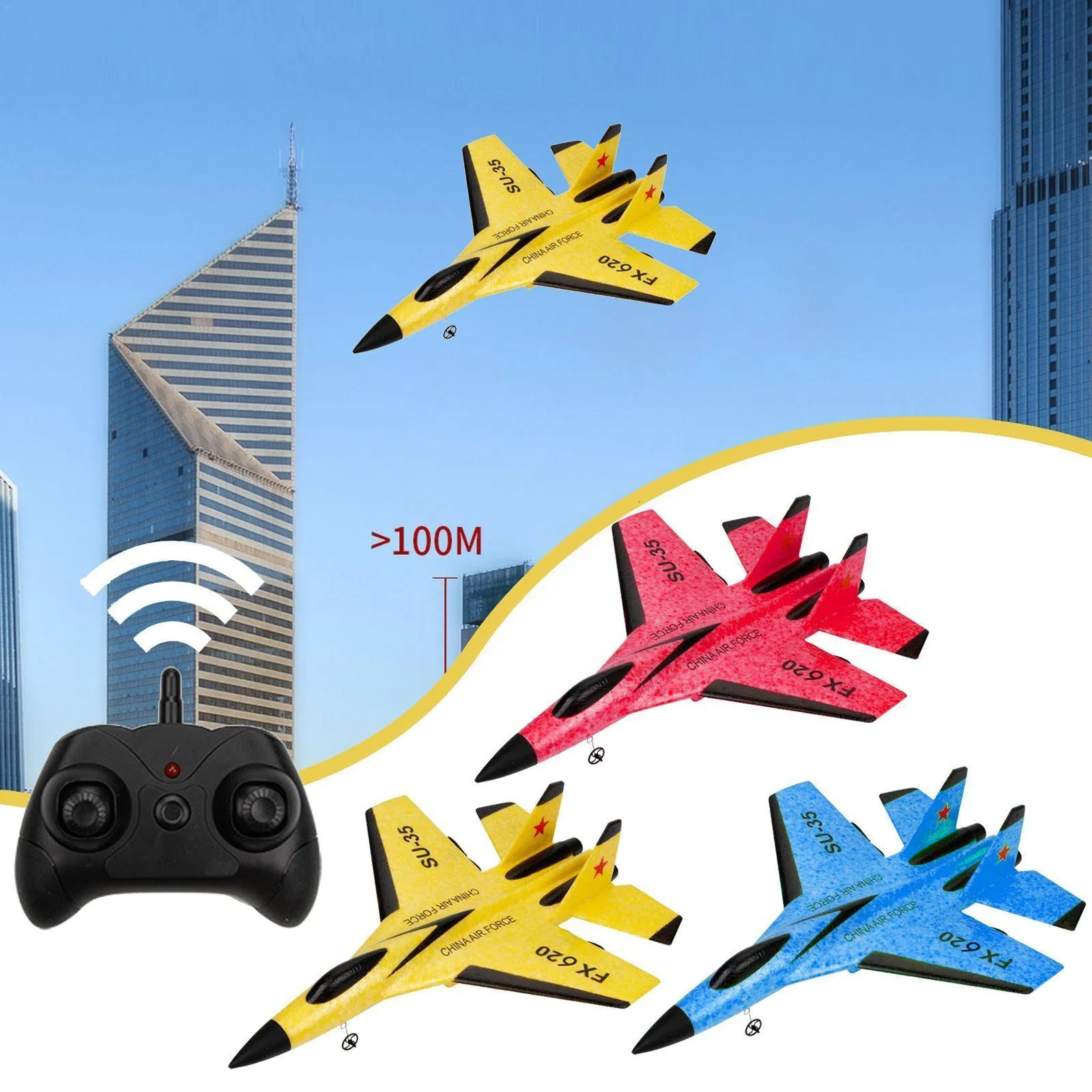 ElectricRC Aircraft SU-35リモートコントロール航空機2.4G RCドローングライダープレーンラジオコントロール航空機飛行モデルEPPフォームプレーントイRCおもちゃD2Y0 230613