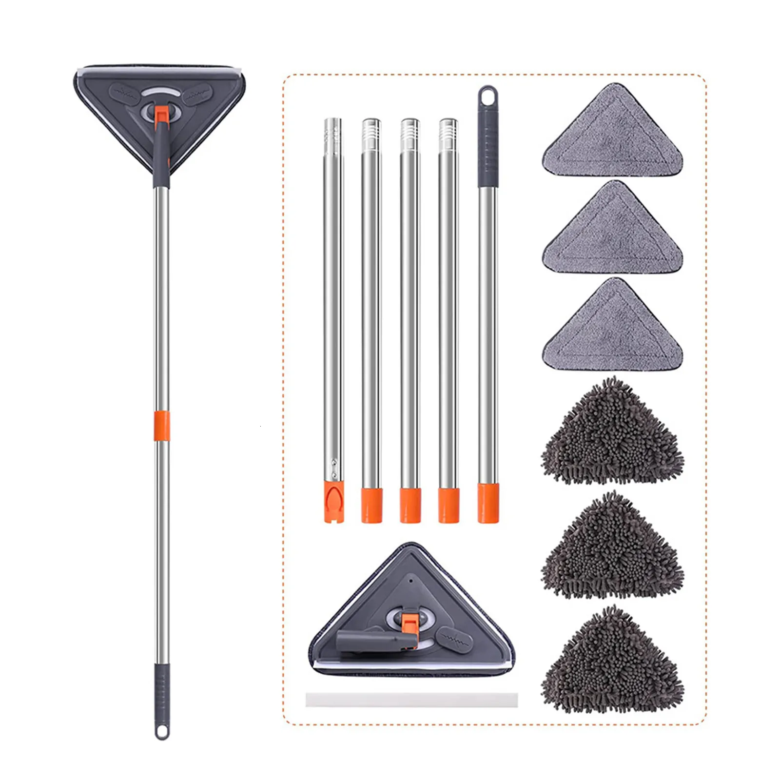 Vadrouilles multifonctionnel Triangle vadrouille paresseux poussière ménage dépoussiérage fenêtre nettoyage voiture verre essuie-glace outil 230613