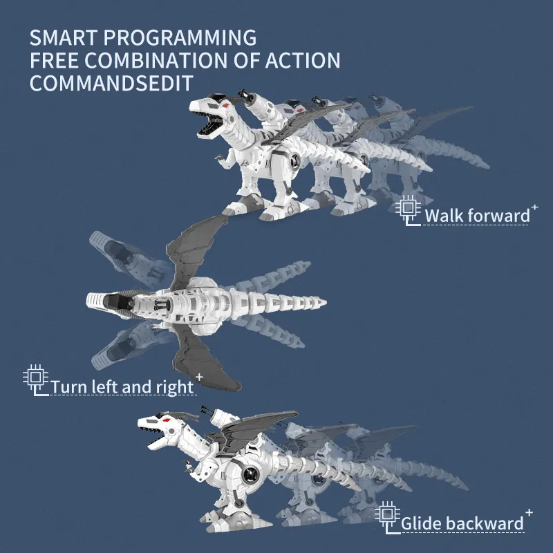 Robot Dragon Pulvérisateur De Brume – Dinosaure électrique Qui Marche Et Crache Du Feu