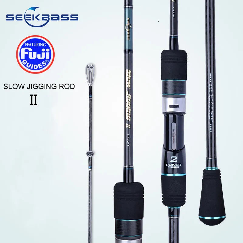 Boat Fishing Rods Seekbass Japan Fuji Guides Reel Seat Jigging Rod, 6'3 Jig Weight 60-400G Spinning/Casting Saltwater Jigging Fishing Rod Boat Fishing Rods Seekbass Japan Fuji Guides Reel Seat Jigging Rod, 6'3 Jig Weight 60-400G Spinning/Casting Saltwater Jigging Fishing Rod