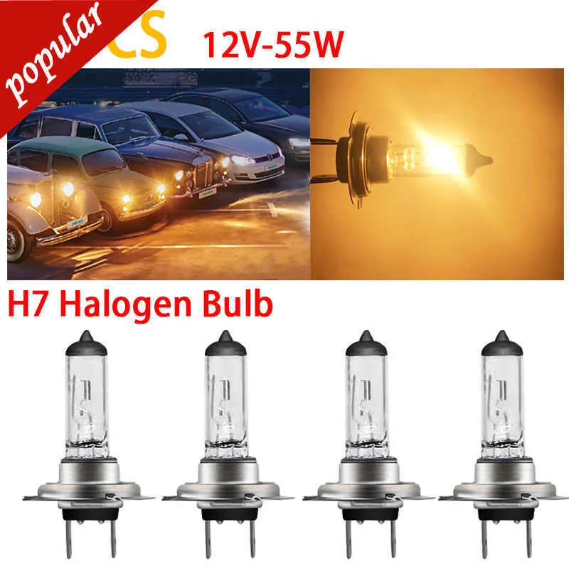 New 10Pcs H7 12V 55W Halogen Car Front Headlight Lights Signal Bulb Fog Light Warm White Daytime Lamps Mitsubisi Launcher High Power