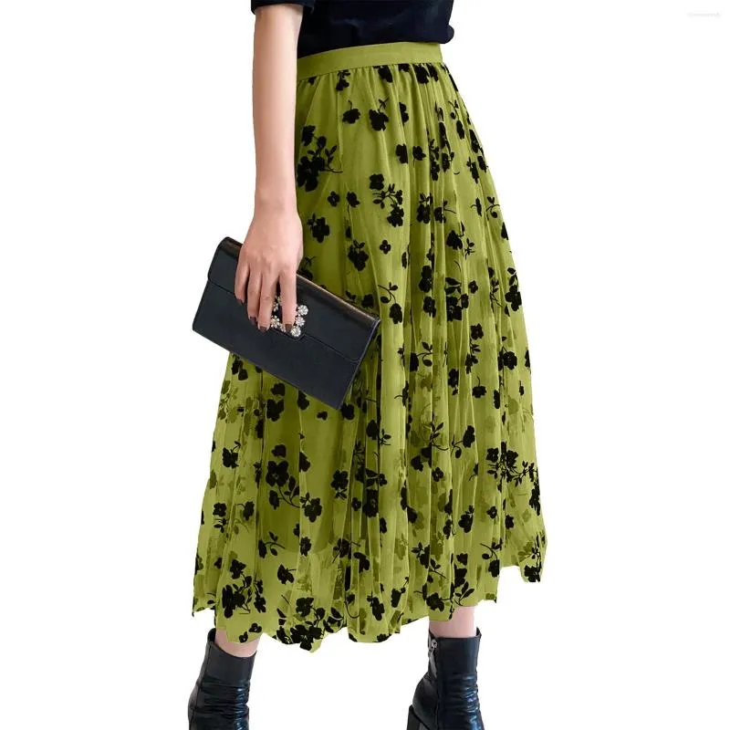 Faldas Elásticas De Cintura Alta Para Mujer, Falda Tutú Plisada De Malla,  Elegante, Para Primavera Y Otoño De 17,53 €
