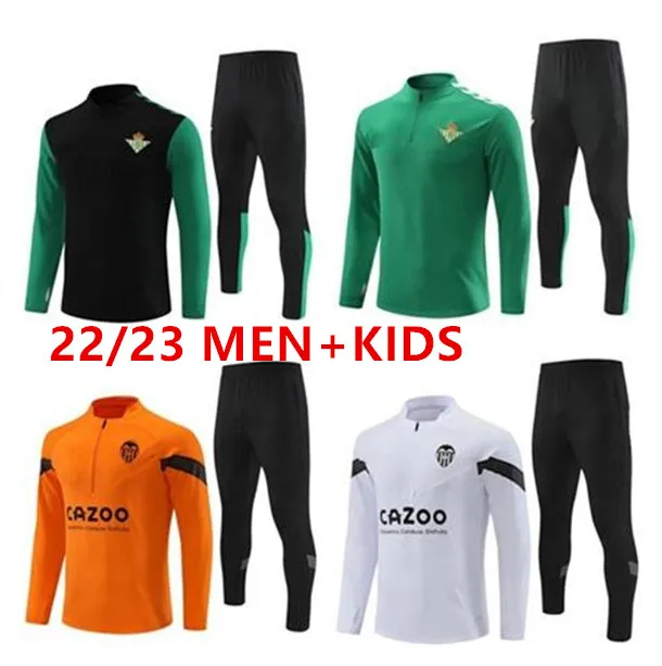 24/25 حقيقية Betis Mens Kids Soccer Tracksuit Trackseys مجموعات 22/23 رجال كرة القدم جيرسي سترة