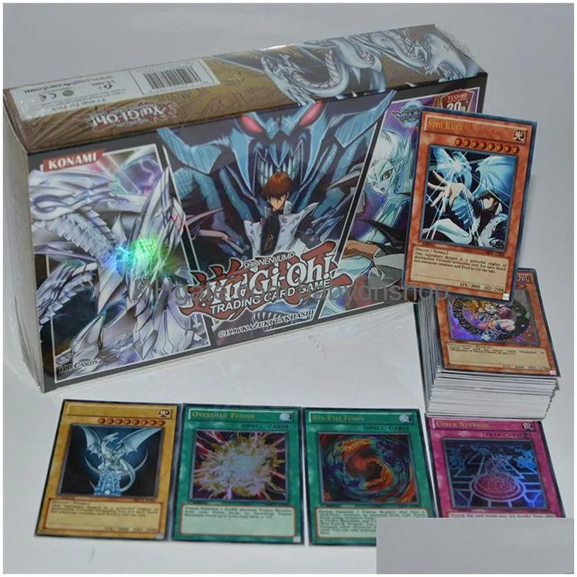 Kortspel Yugioh 100 Piece Set Box Holographic Yu Gi Oh Game Collection Children Boy Childrens Toys 220725 Drop Delivery Gifts PUZZL DHCP4