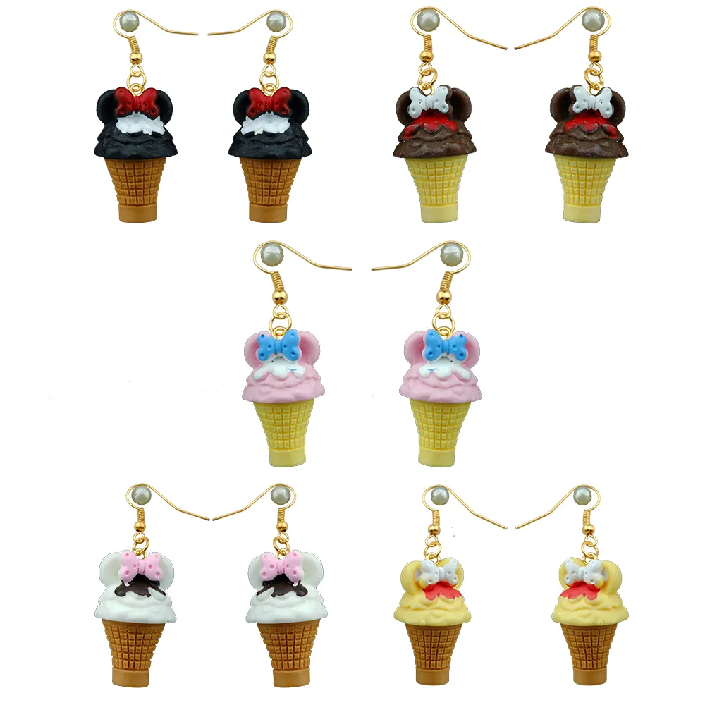 Charm Kawaii 3D Ice Cream Orecchini Costume Trendy Style Donna Ragazza Gioielli Drop Delivery Smtgc