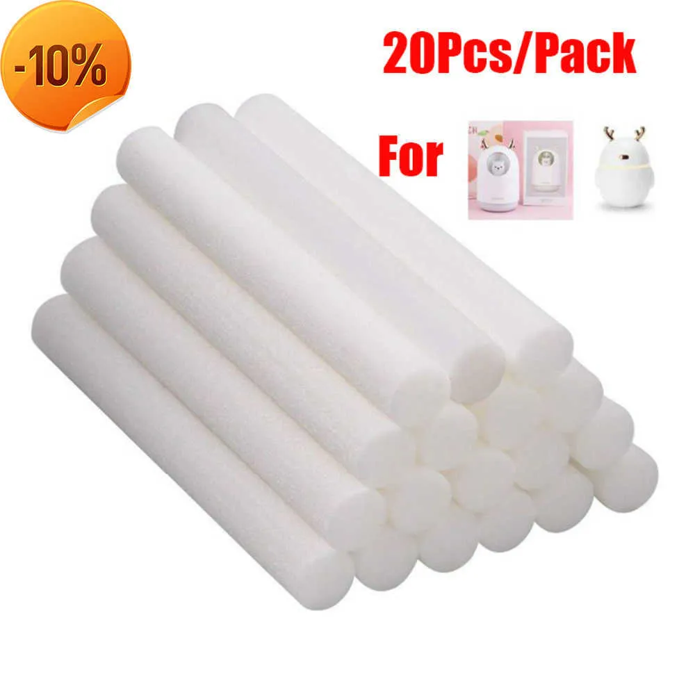 New 20Pcs/Pack Humidifier Filter 7mm/8mm Cotton Swab Core USB Air Ultrasonic Humidificado Aroma Diffuser Replacement Sponge Stick