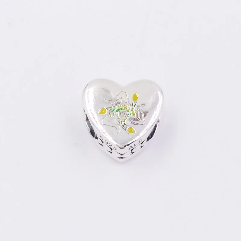925 Sterling Silver Love Heart Pendant Pandora سلسلة أمان لحظة Birthstone Fit Charm Beads Bracelet Jewelry Andy Jewelry