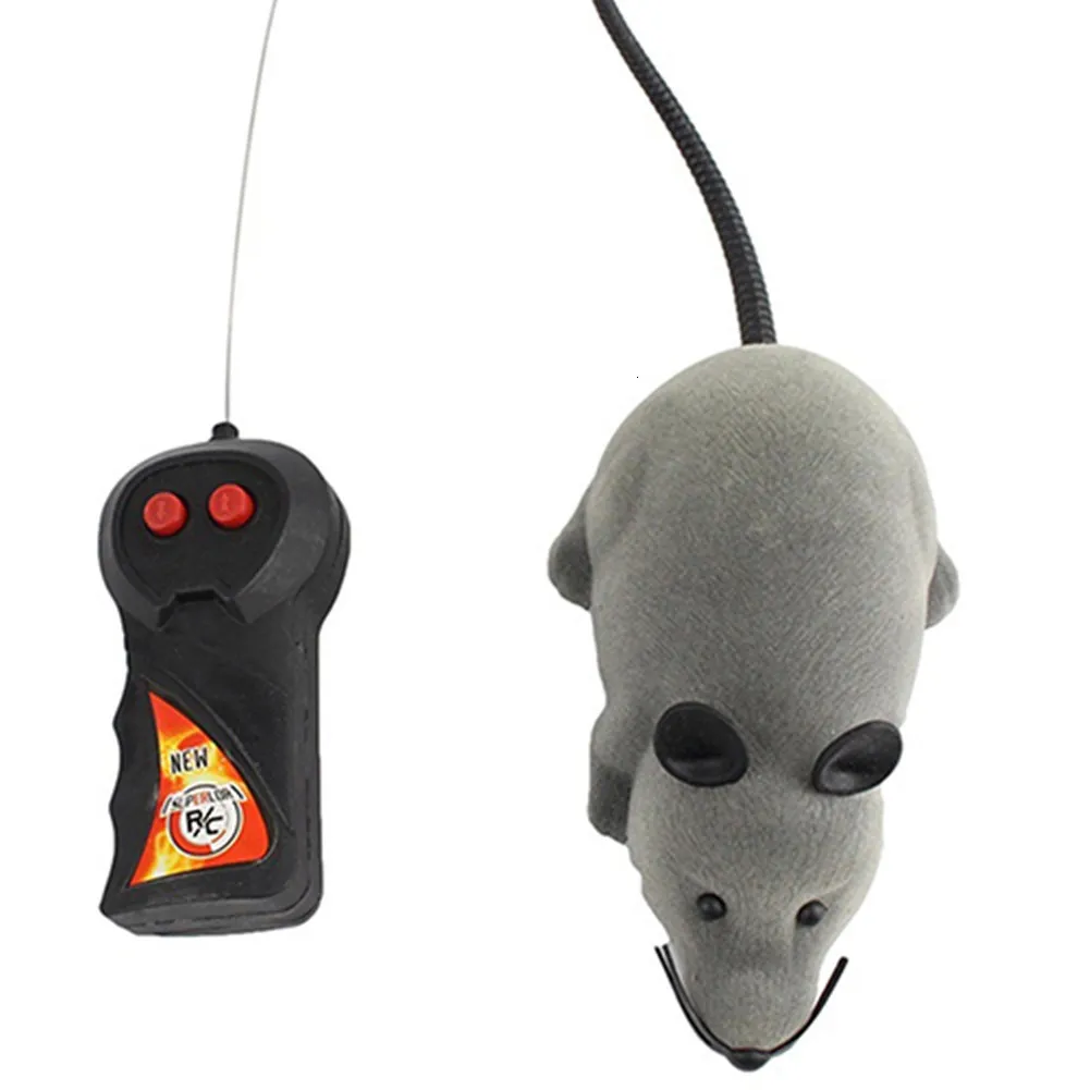 ElectricRC Animals Wireless Animal Toys Funny RC Wireless Remote Control Brown Rat Mouse Toy for kitten Dog Pet Novelty Gift cat Supplies 230613