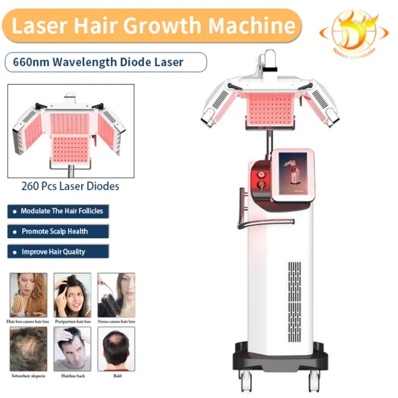 Annan skönhetsutrustning Försäljning Laser Hårtillväxtbehandling Maskin Hårförlusttillväxt