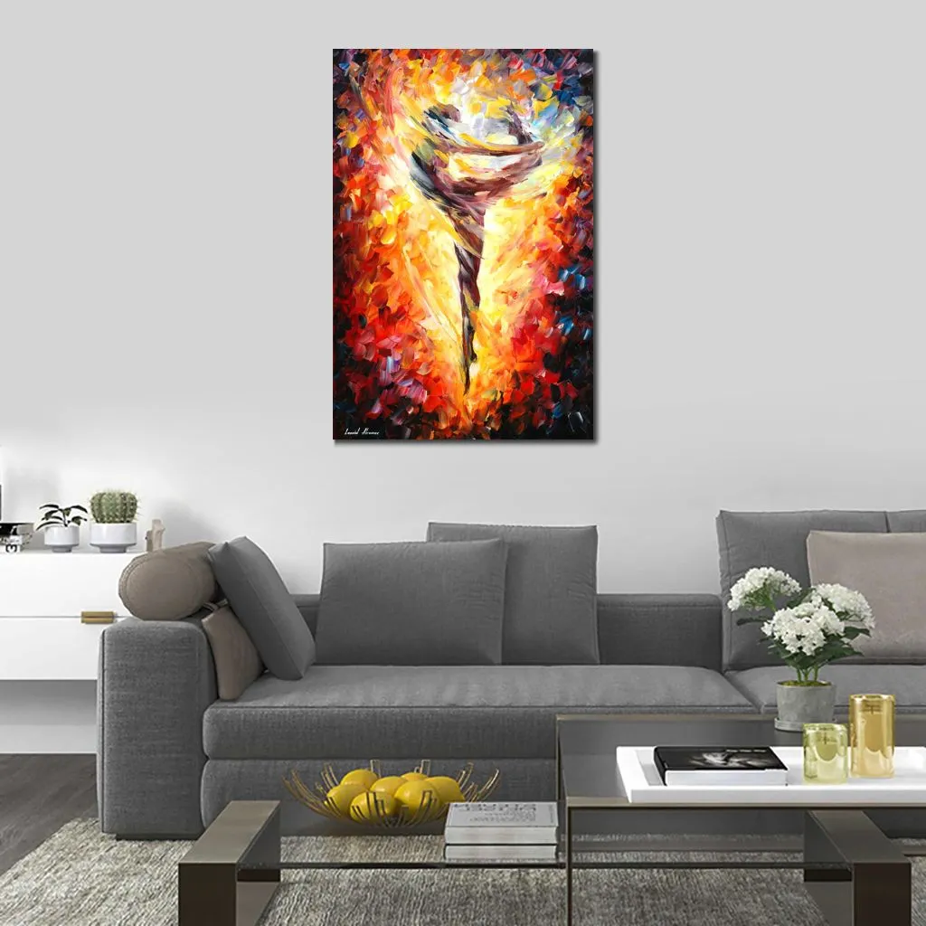 Hoge kwaliteit danser canvas kunst ballet handgemaakte olieverfschilderijen figuratieve moderne muur decor