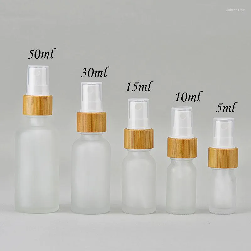 Bottiglie di stoccaggio Confezione da 10 flacone spray in vetro spesso da 5 ml-50 ml Strumento per il trucco da viaggio con atomizzatore smerigliato vuoto