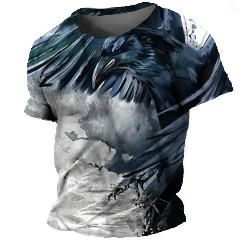 Męskie koszulki T-shirty dla mężczyzn 3D Drukuj American Graphic Streetwear Hip Hop koszulka Owwrotne krótkie rękawowe Tops Tee Ubranie