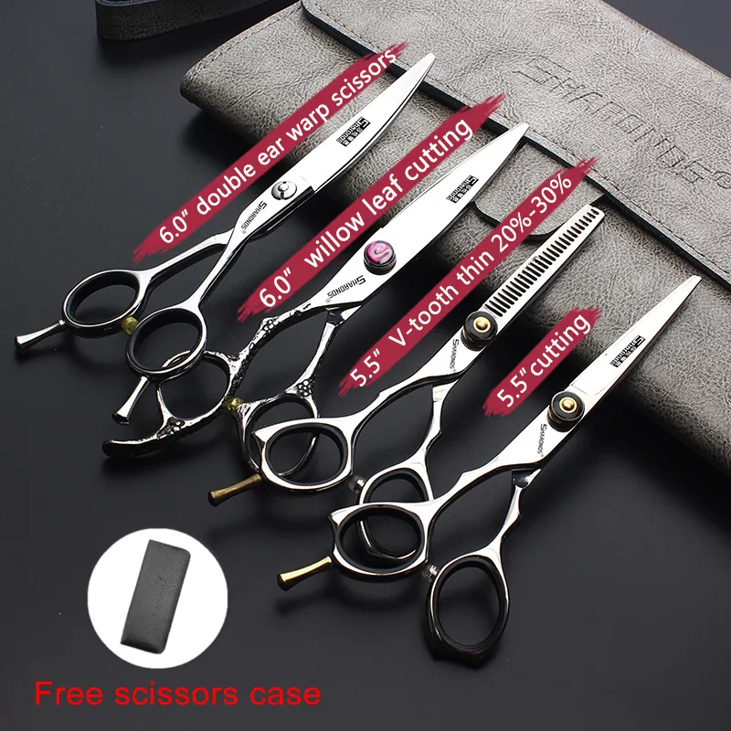 Hair Scissors Left hand 5.5/6-inch barber shop professional hair clippers suitable for barbers in Japan 440C steel cutting salon accessories 230614