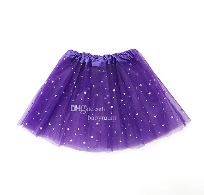 Girls Tutu Skirts Kids Clothes Star Glitter Ballets Fancy Pettiskirt Sequin Stage Dancewear Party Costume Summer Tulle Princess Mini Short Dress