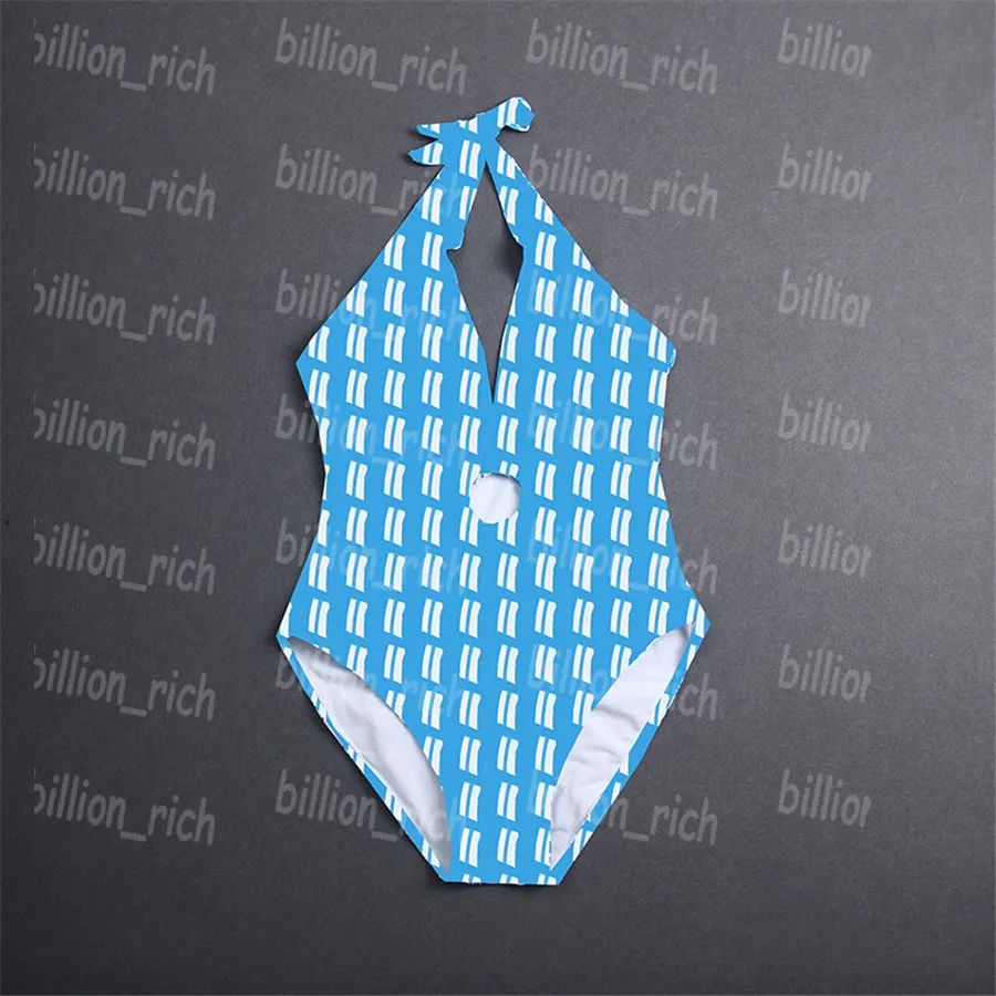 Designer Women Swimwear Luxury Sexy Halter One Piece Swimsuits Sexy Beach Charm Bathing Suit