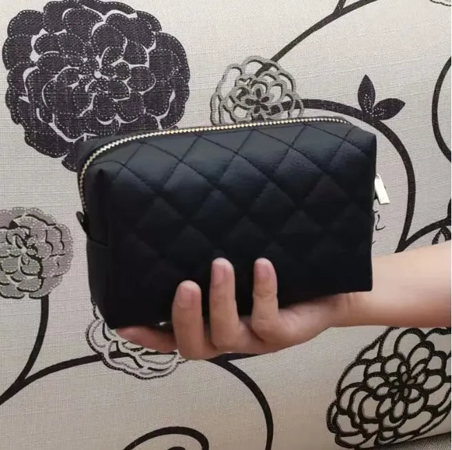 Nuova borsa per tote per il trucco inserto per trucco morbido Custodia classica trapunta Black Color Case cosmetica Vintage Gruckup Borse Borse Clutch Borse