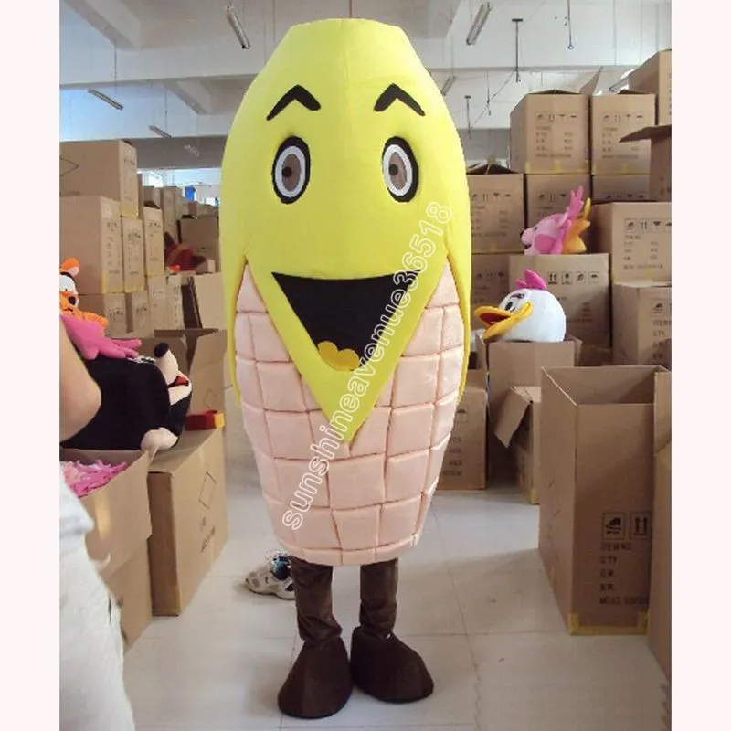 Performance Vegetable Corn Mascot Costume Top Cartoon Anime Tema personaggio Carnevale UNISEX ADULTI COMMERCIALE COMPLETTO COMPLETTO COMPLETTO COMPETTO OUTDIFIT