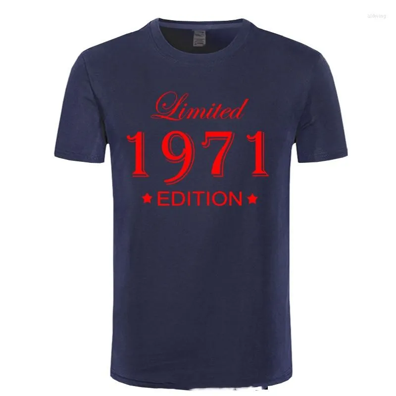 T-shirts pour hommes fabriqués en 1971 T-shirts hauts édition limitée à manches courtes t-shirts d'anniversaire drôles pour hommes
