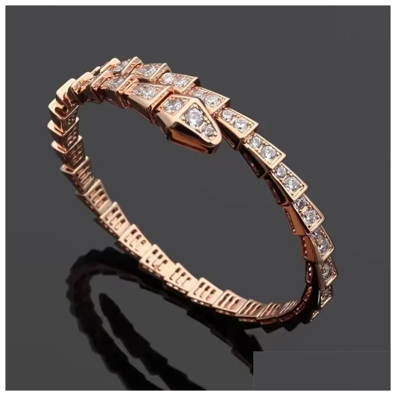 love bangle tennis designer jewelry womens bracelet diamond lovely snake silver rose gold jewellery copper plate party wedding charm girlfriend serpent