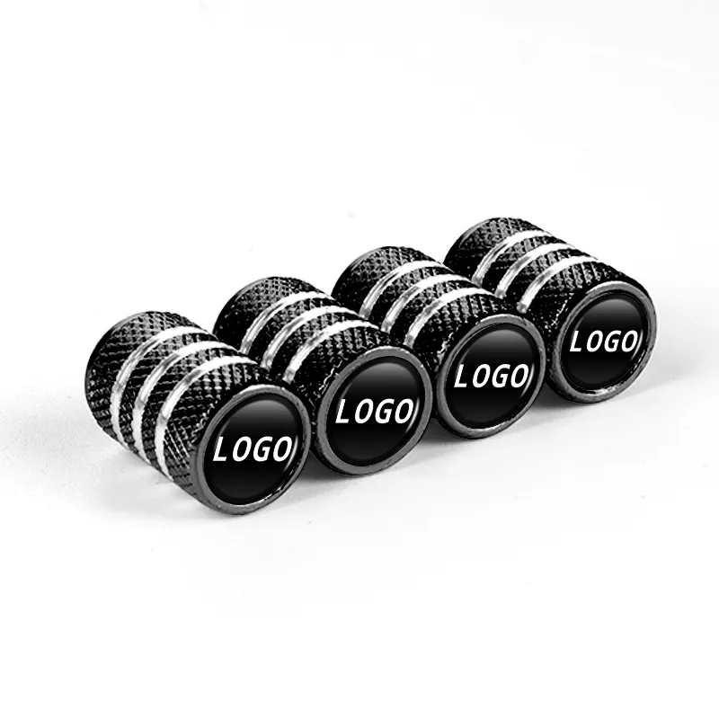 Bouchons de tige de Valve de pneu en aluminium, métal avec anneau
