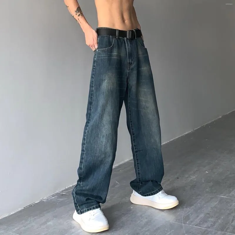 Men's Jeans 2023 Arrival Men Spring Plus Size Vintage Baggy Denim Pants Stretched Cotton Korean Fashion Casual Jean Trousers D107