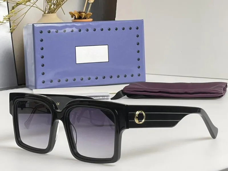 5A gözlük G1307s 733349 büyük boy dikdörtgen gözlük indirim tasarımcısı güneş gözlüğü erkekler için kadınlar asetat% 100 UVA/UVB Gözlük çanta kutusu Fendave G1304s
