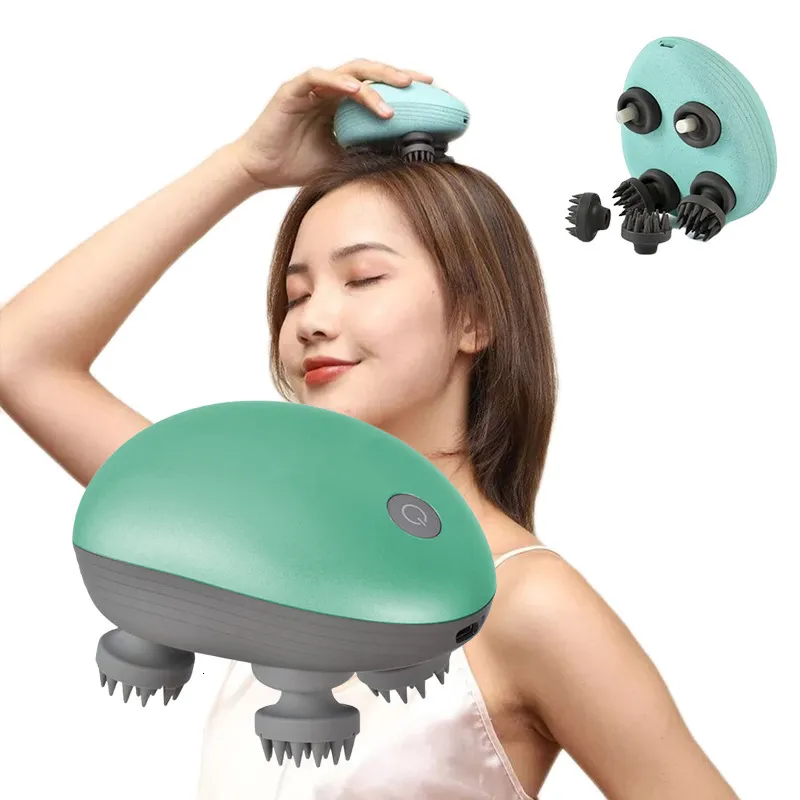 Huvudmassager hårbotten huvud hårmassager elektrisk hälsovård Antistress Relax Body Massagem Deep Saude Tissue Förhindra kroppsmassage 230614