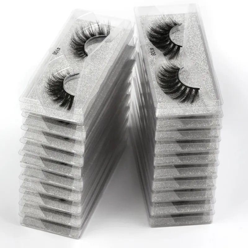 Makeup Tools 10-200 pair faux mink eyelashes bulk wholesale natural long false eyelash extension 3d lashes fluffy soft fake cilios makeup 230613