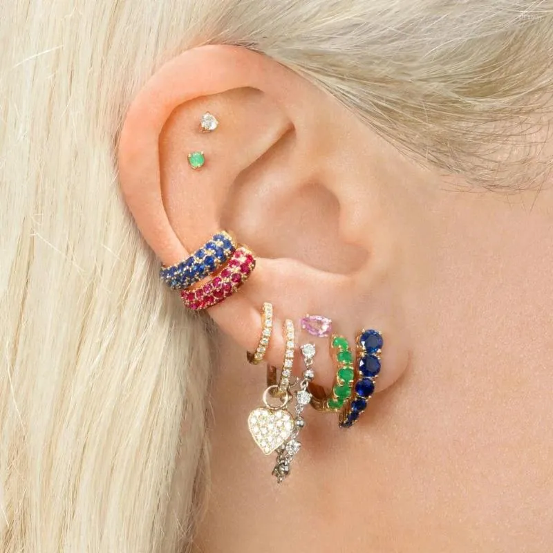 Backs Orecchini 2023 Fashion CZ Ear Cuff Impilabile a forma di C Piccola clip per le donne No Piercing Fake Cartilagine Orecchino Gioielli in cristallo