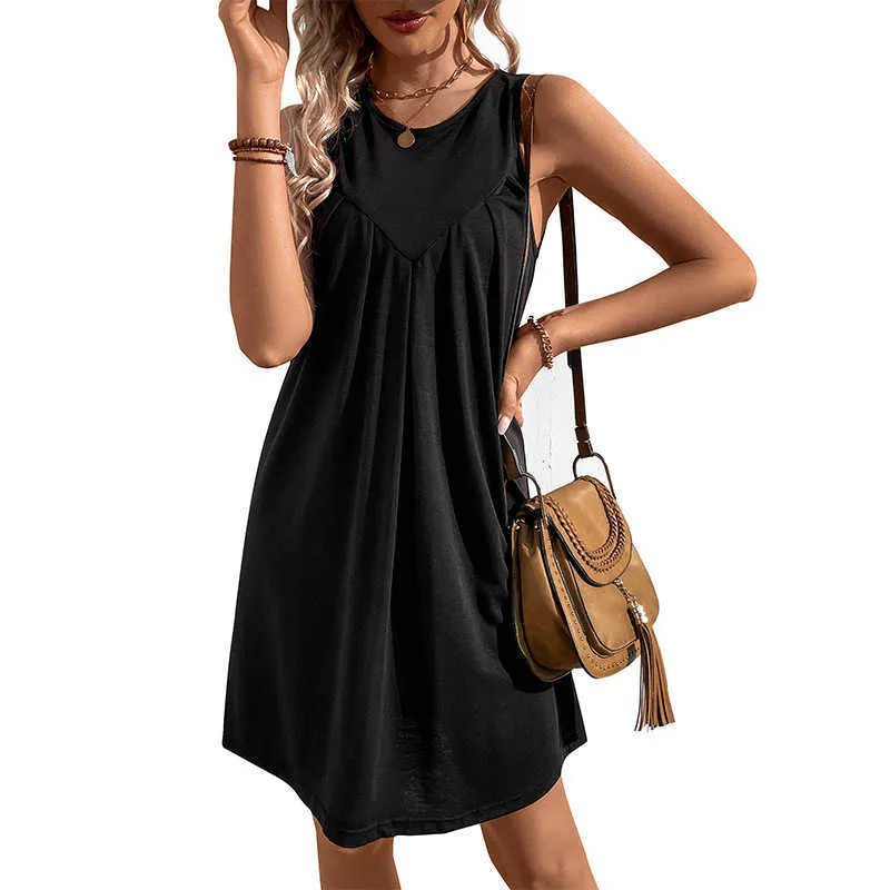2023 Summer New Fashion Women's Night club Dress Solid Tank Top SkirtJ498 aderente in pizzo con scollo a V