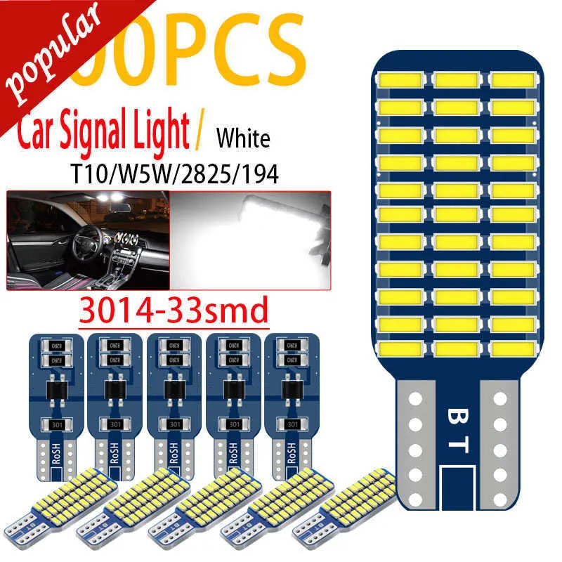 Novo 200pcs T10 W5W 194 501 2825 168 carro led interior compartimento de bagagem luzes de leitura instrumento cúpula lâmpadas porta tronco lâmpadas branco