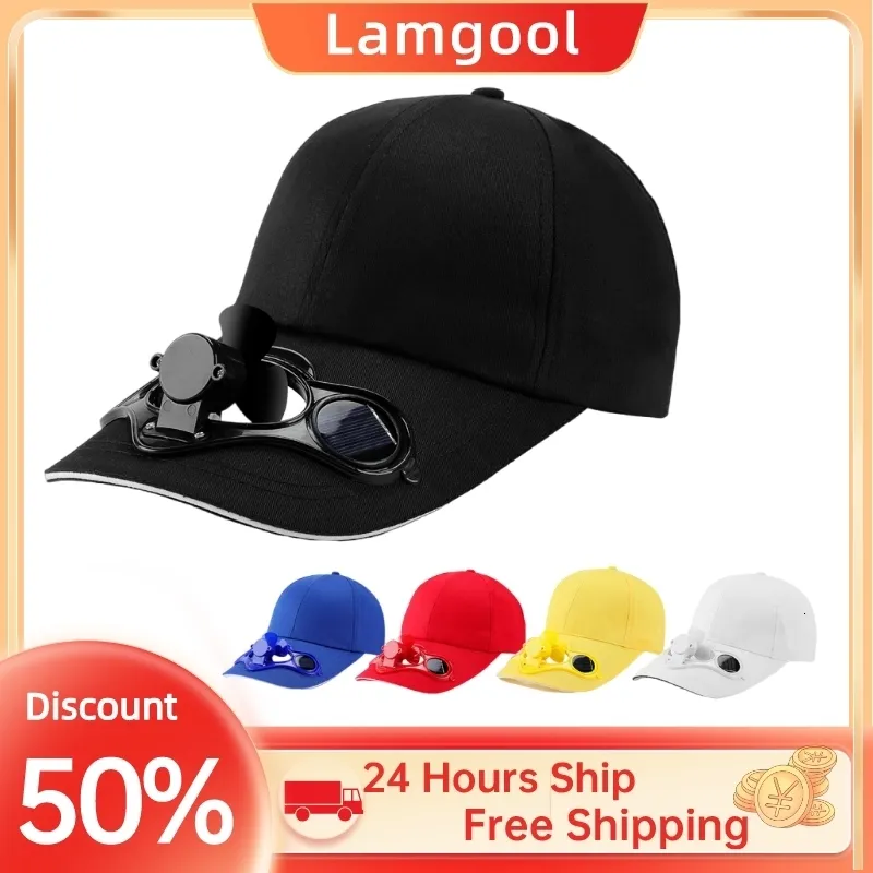 Outdoor Hats Summer Sunshade Hat Unisex Outdoor Sports Baseball Caps Hats with Solar Power Cooling Fan Outdoor Sports Accessories 230614