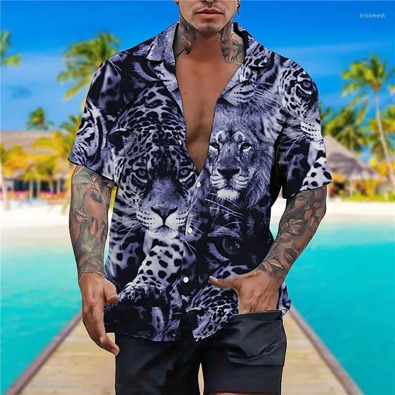 Vrijetijdsoverhemden voor heren Herenoverhemd Zomer Hawaïaans Bloemen Grafische prints Vakantie Korte mouw Button-down Print Kleding Boho Streetwear