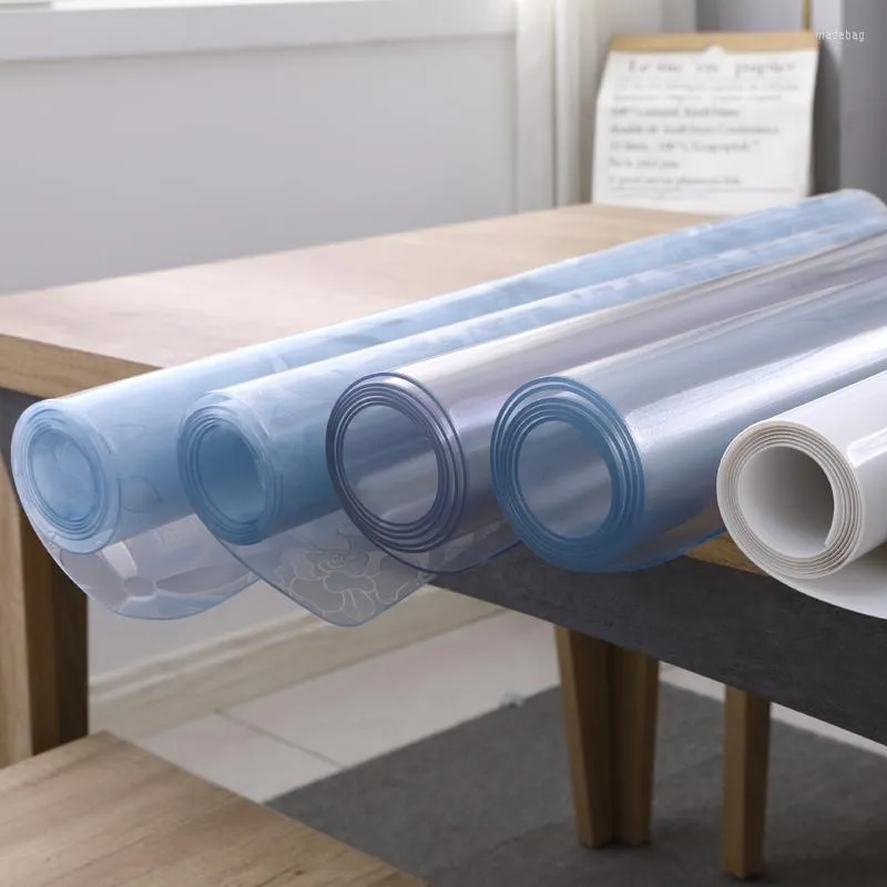 Bordduk Transparent PVC-bordduk Vattentät täckning oljesäker mjuk glas Skydda kök mat placemats textil dec