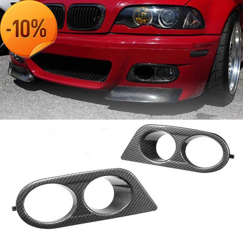 Wholesale Car Front Bumper Grill Fog Light Cover Grille Trim Honeycomb Mesh For BMW E46 M3 2001 2002 2003 2004 2005 2006 Accessories