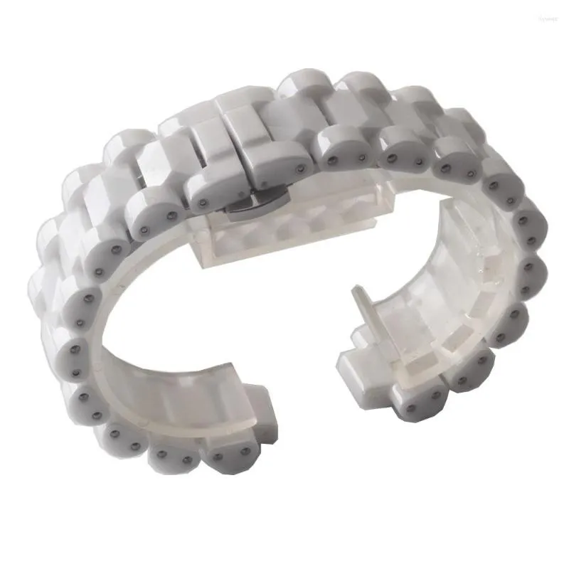 Horlogebanden Wit Horlogeband Concave 10mm Merk Heren Horloges Accessoires Fit J12 Keramiek 19mm Vervanging Band Bandjes Armbanden Speciale Links