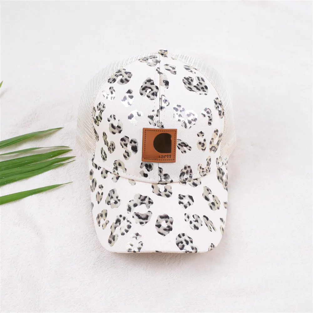Berretto da baseball europeo Camouflage Stampa leopardata Cappello da sole estivo Cappello da protezione solare Cappello da viaggio per coppia