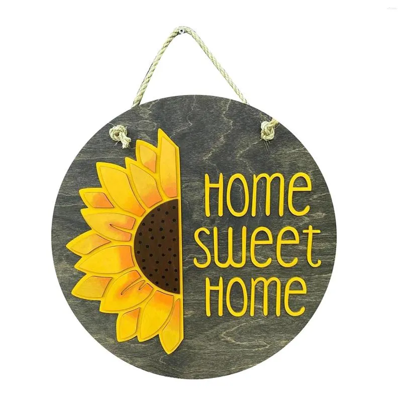 Decorative Flowers Sunflower Door Sign Hanging Ornaments Eye-catching Creative For Wall Closet Window Porch