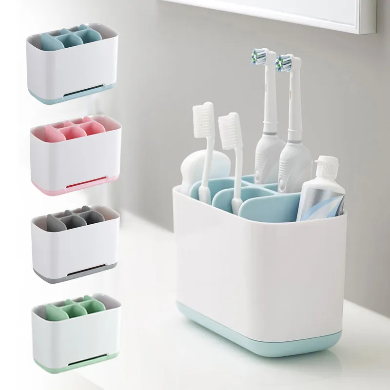 Tandborstehållare Electric Toothborste Holder Bedroom Storage Shelf Plastic Containers Baskets Hem Organisator Tillbehör Makeup Dental Brush Rack 230613