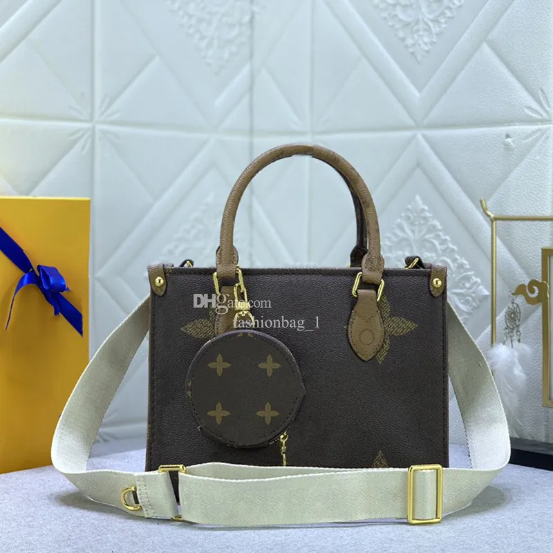 Designer Bag Womens Fashion Sac à main de grande capacité # 45659 Sac à bandoulière en cuir imprimé Portefeuille multifonctionnel Sac à cartes