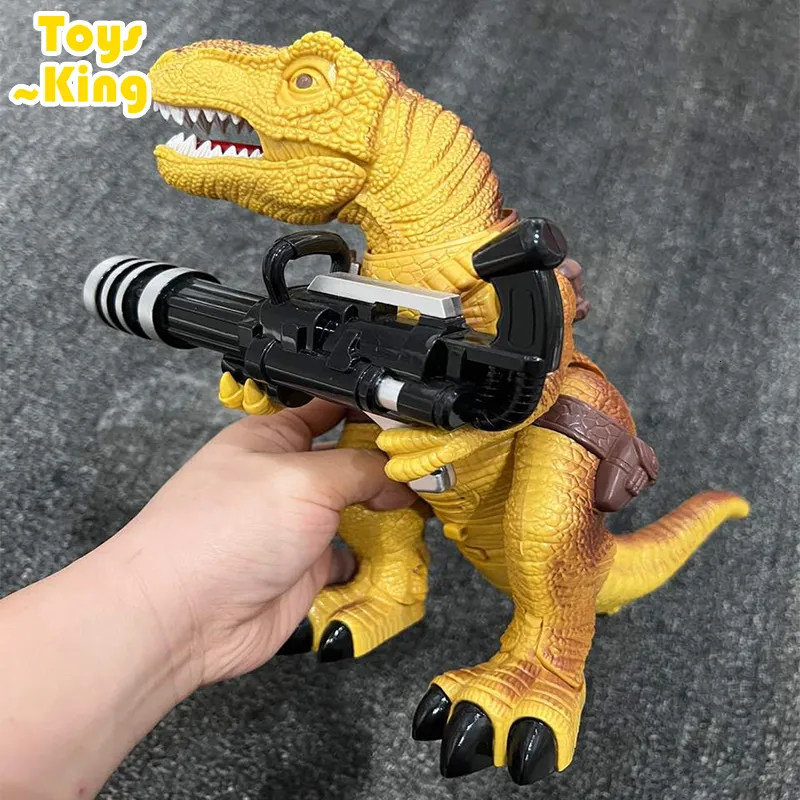 ElectricRC Animals RC Dinosaurs Remote Control Robot Animal with S Gun Walking Battle Dinosaur Children's Electric Machine Toys for Kids Gifts 230613