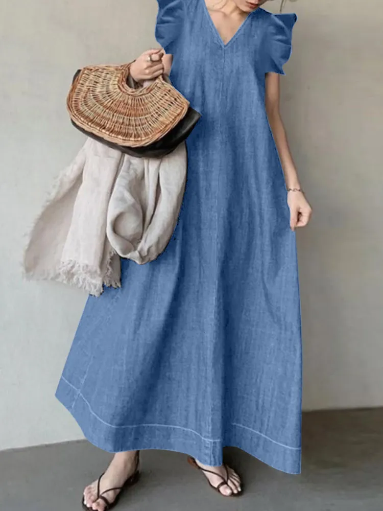 Grundläggande casual klänningar Style Women's Long Dress in Spring Summer of Fashionable and Simple in Korea Casual and Elegant Dress Robe A-Line 230614