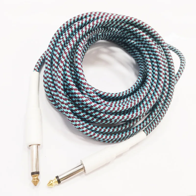 3-Pack 6Ft 1/4" Mono Male To Male Audio Patch Cable – Guitar, AMP, Speaker, PA System (501712/06BK)