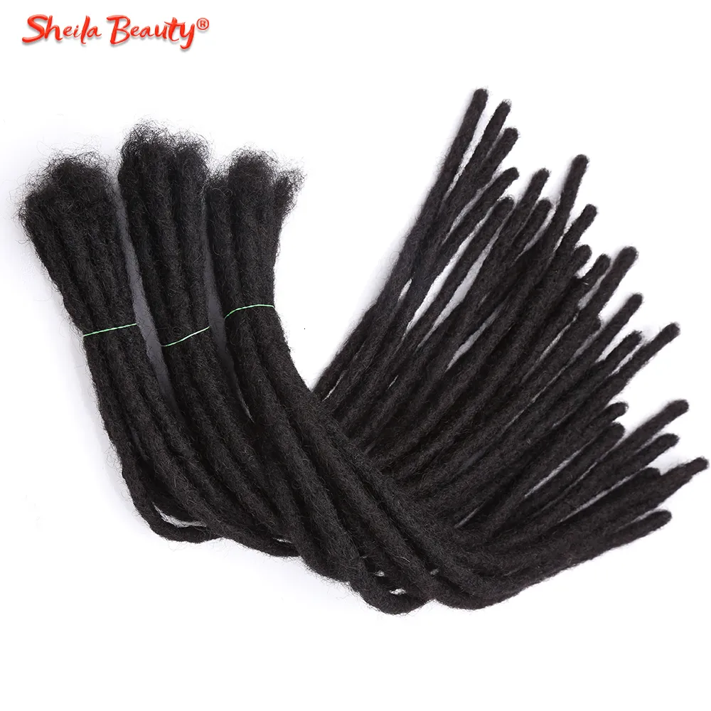 Masse di capelli Afro Kinky Bulk Capelli umani naturali Dreadlocks Trecce Crochet Intrecciare le estensioni dei capelli Fatti a mano Soft Faux Locs Per le donne Nero 230613