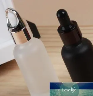 Bottiglia di vetro nero satinato di qualità con contagocce a prova di bambino Fiale contagocce da 20 cc per olio essenziale 120 x 20 ml