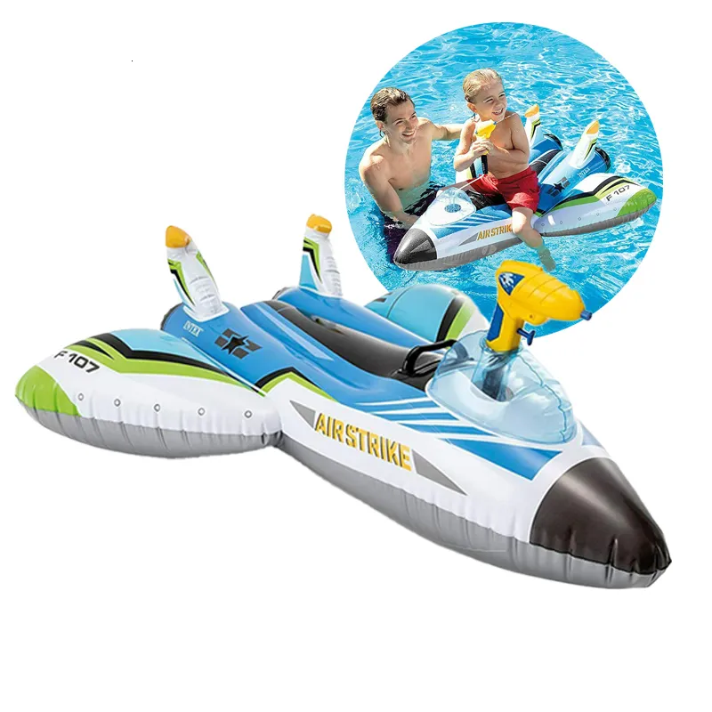 Plane Pool Toy Inflatable Airplane Pool Toy - Water Fun, Sand Play, Swimming Pool ...