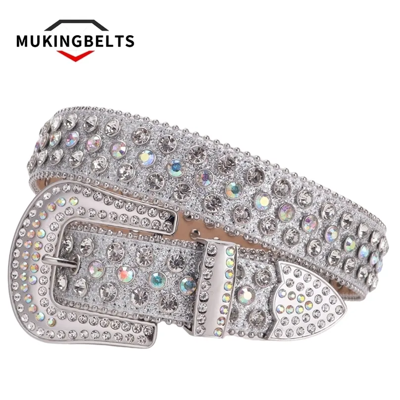 Autres accessoires de mode Western Strass Ceinture Clouté Diamant Cinturones Goth Style Cristal Diamant pour Ceinture Jeans y2k Accessoires 230613